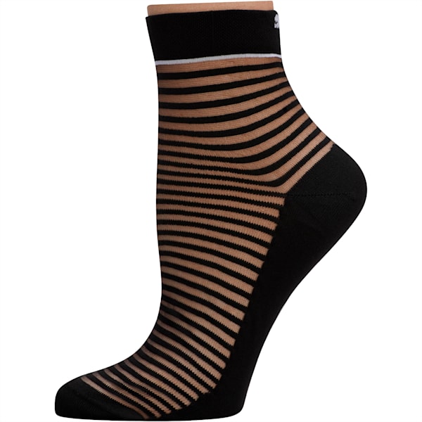 SG x PUMA Transparent Short Socks [1 Pair], Black, extralarge